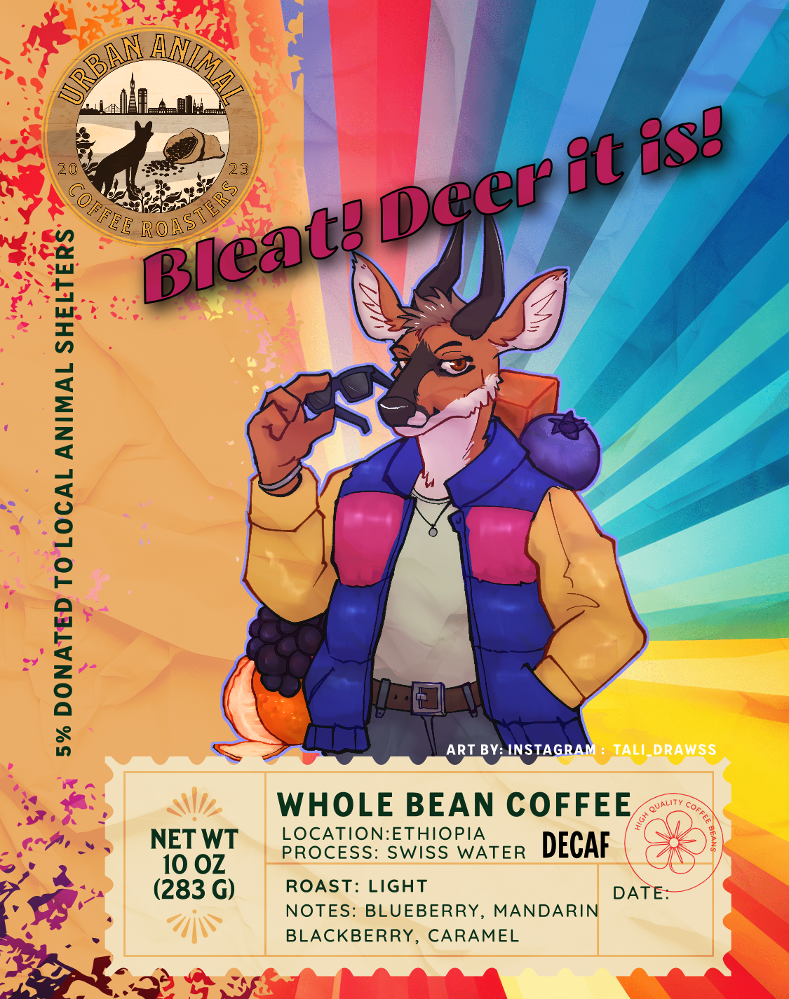 Bleat! Deer it is! - Ethiopian SWP Decaf