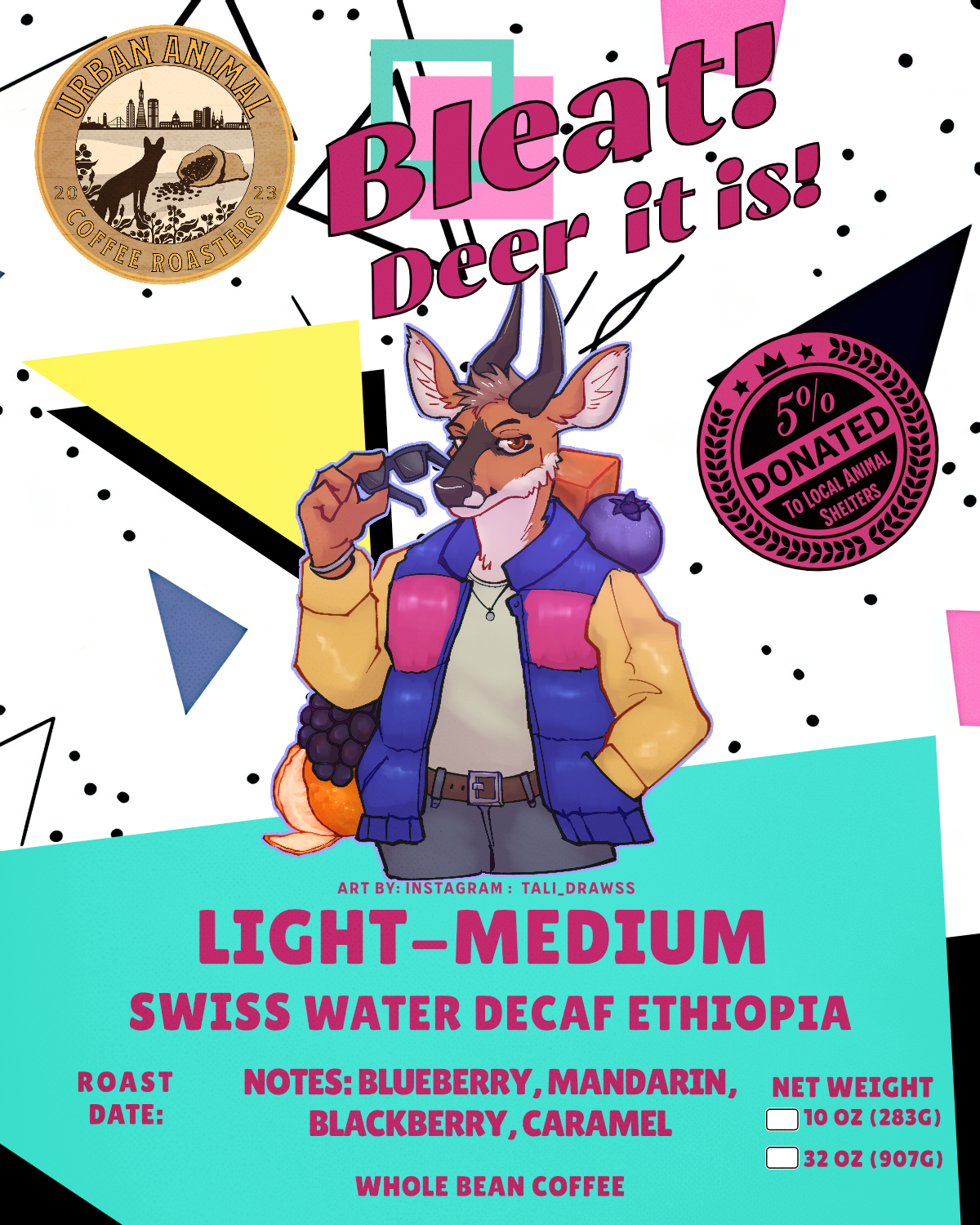 Bleat! Deer it is! - Ethiopian SWP Decaf